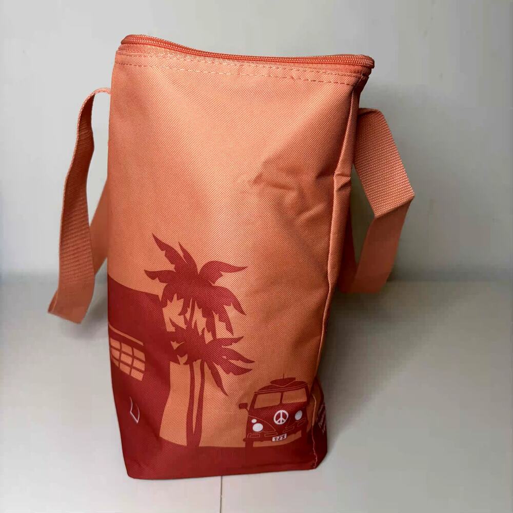 Trader Joe’s Large Reusable Insulated Cooler Bag Shopping Tote Peach Orange NWT! - Picture 9 of 14